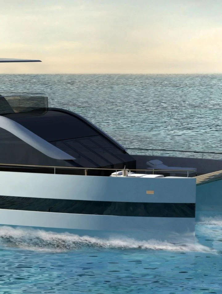 ▫️FUORI 60 Eco-Power Catamaran 

When advanced design meets environmental responsibility, innovation becomes art.

The FUORI 60 is the embodiment of luxury al fresco living combined with cutting-edge sustainability. Designed for discerning owners who