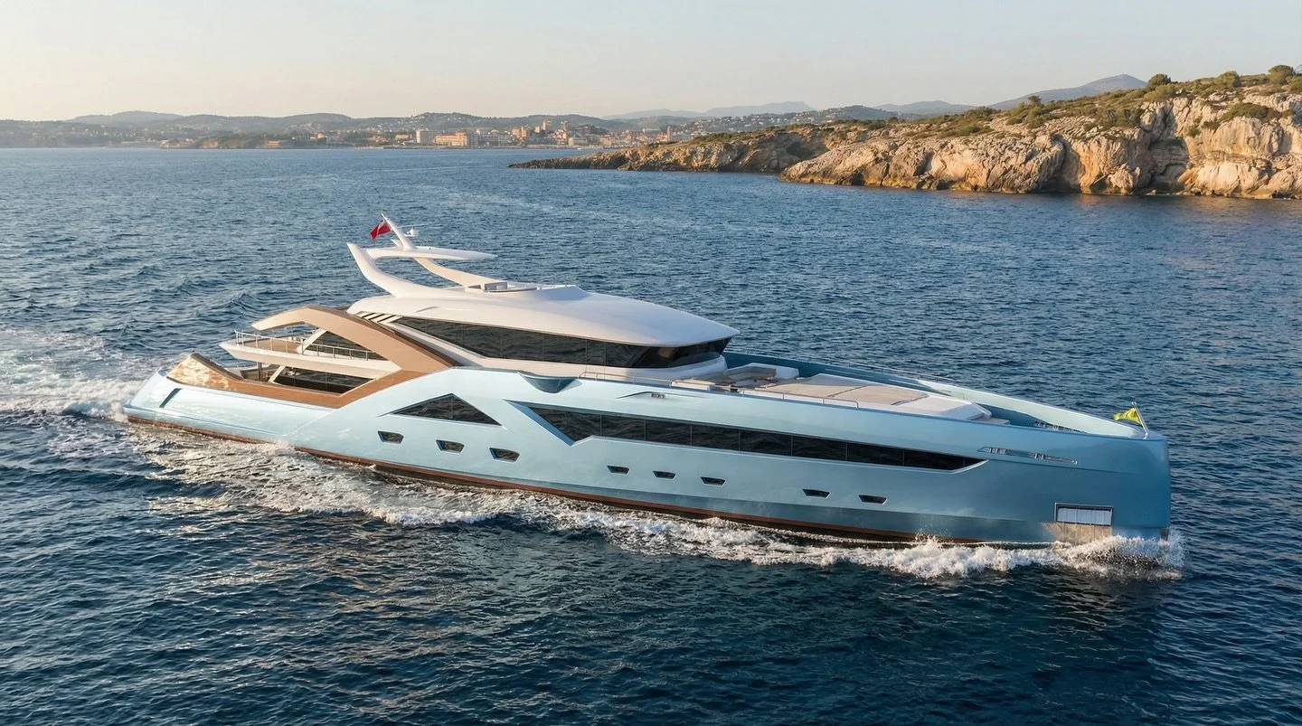 ER 61m &ndash; LOGOS
 Designed to look fast, even standing still.
Sculpted lines. Confident stance. A true sport mega-yacht project built around performance and presence.

Main particulars:
LOA 60.5 m | Beam 10.5 m | Draft 3.0 m
Guests 12 in 7 cabins