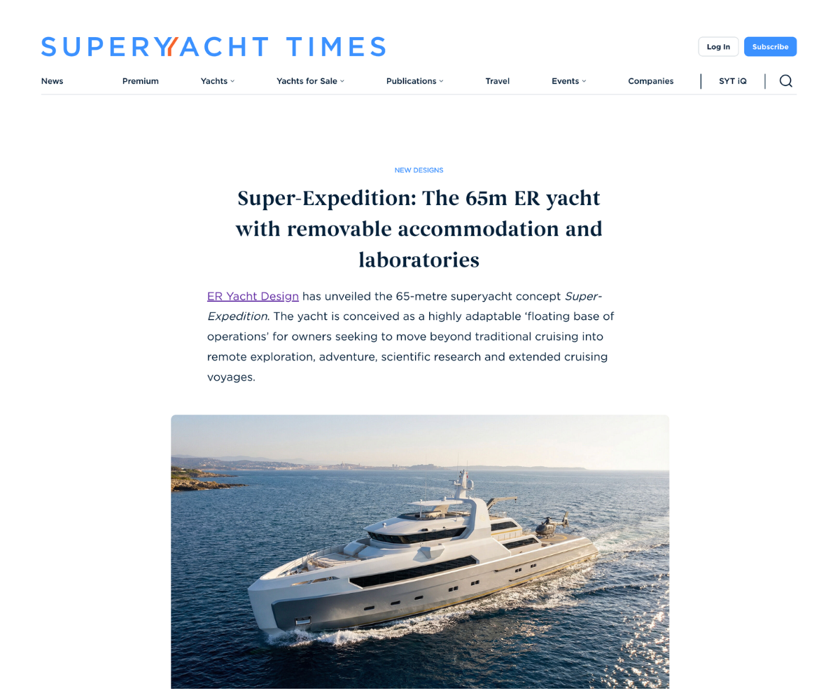 Super Expedition 65 by ER Yacht Design | Modular Explorer Yacht Concept