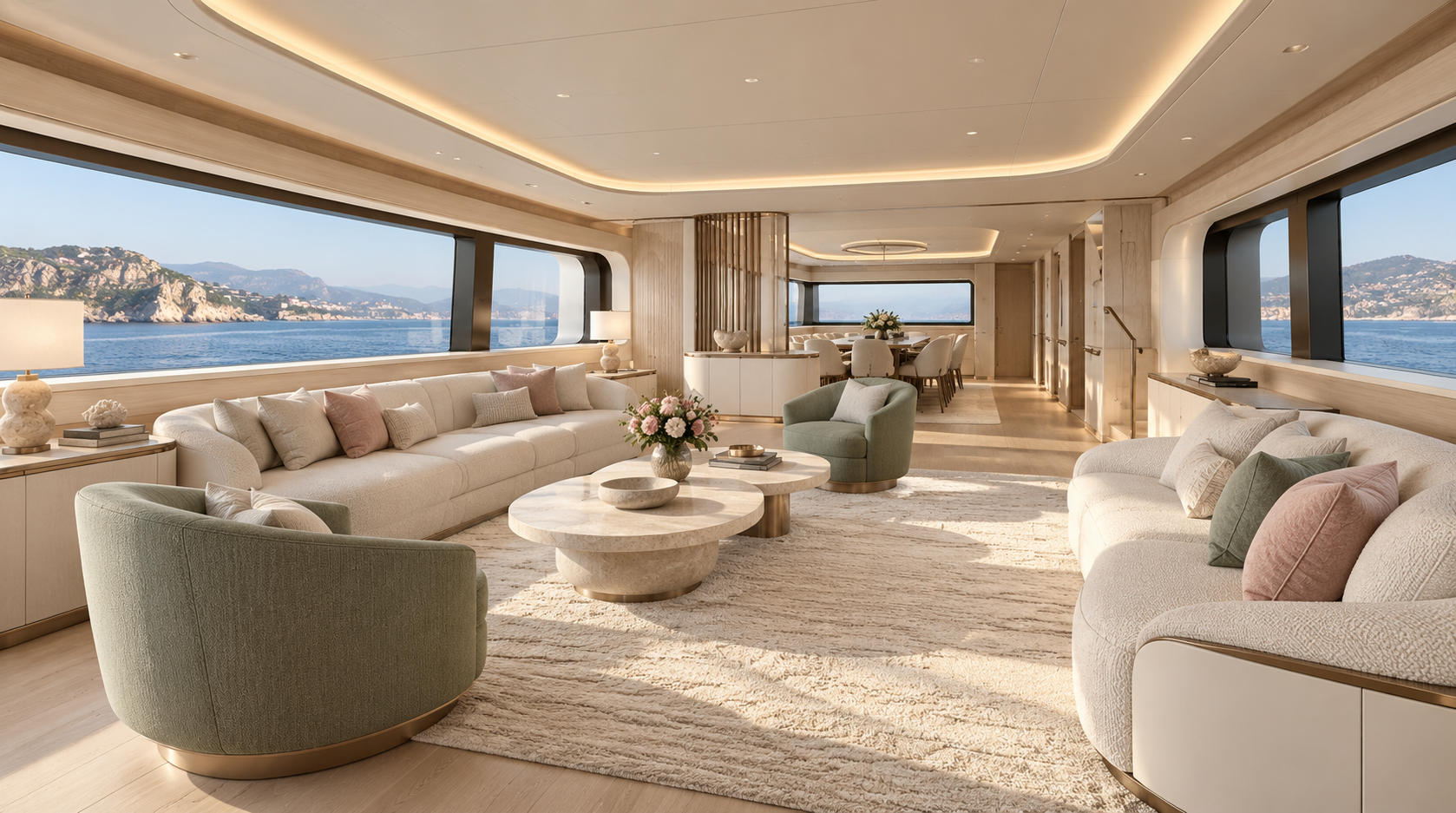 ER 46 expedition yacht main salon