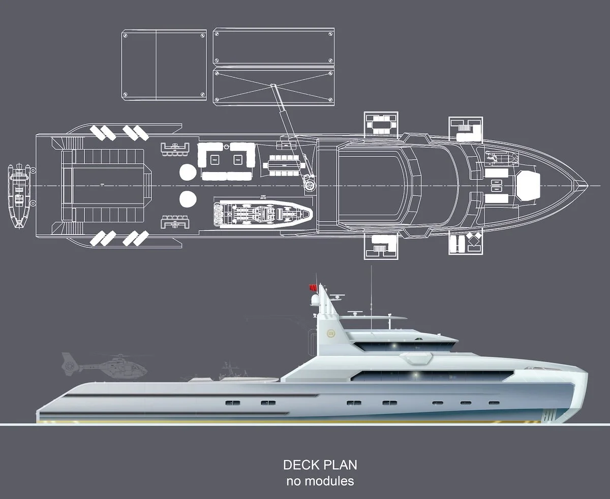 Super-Expedition 65 m Superyacht deck plan