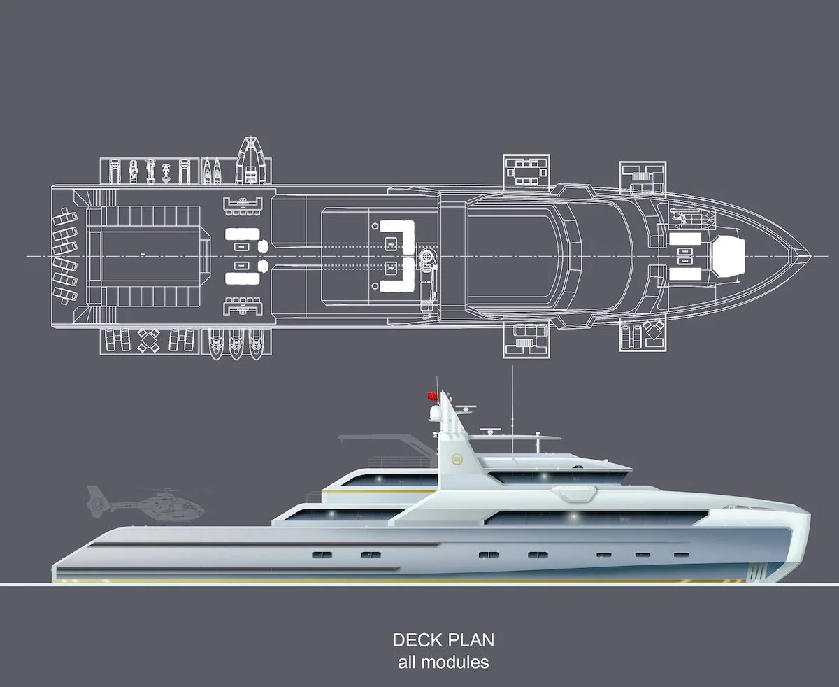 Super-Expedition 65 m Superyacht deck plan