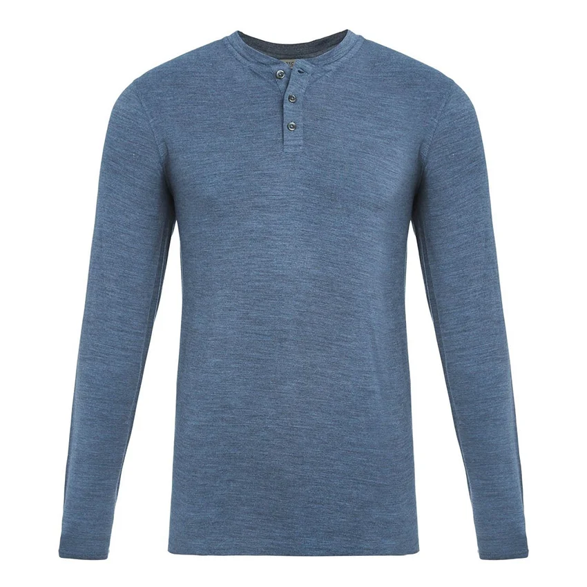 Hemisphere Merino Henley The Hemisphere Merino Henley calls for adventure. Our MOSOmerino fabric is engineered to regulate your temperature during all levels of activity and a range of climates. Made of ultra fine, 18.5 micron merino wool blended with bamboo, it transitions effortlessly from brisk workouts to bold treks while protecting you from sun and stink.