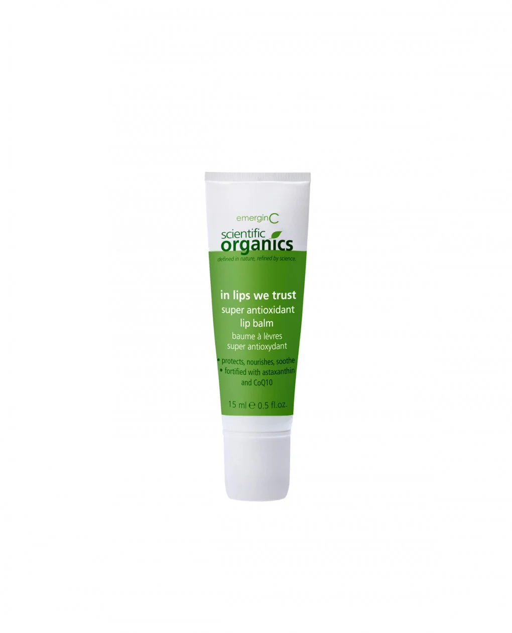 In Lips We Trust Super Antioxidant Lip Balm A super nourishing, soothing, protective lip balm with natural oils, vitamin E, and powerful antioxidants. Skin type: All skin types. Result: Powerful antioxidants help protect against free radical damage, while natural plant oils and waxes help to soften and nourish lips.