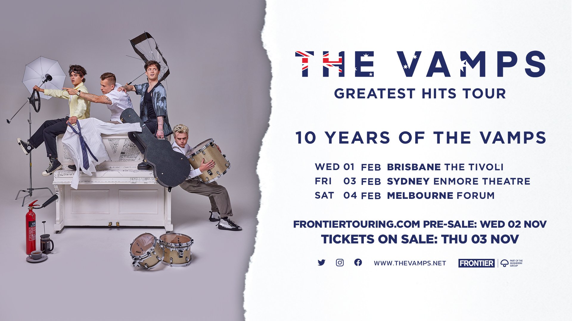 The Vamps (UK) ‘Greatest Hits Tour’ – Celebrating 10 Years of The Vamps