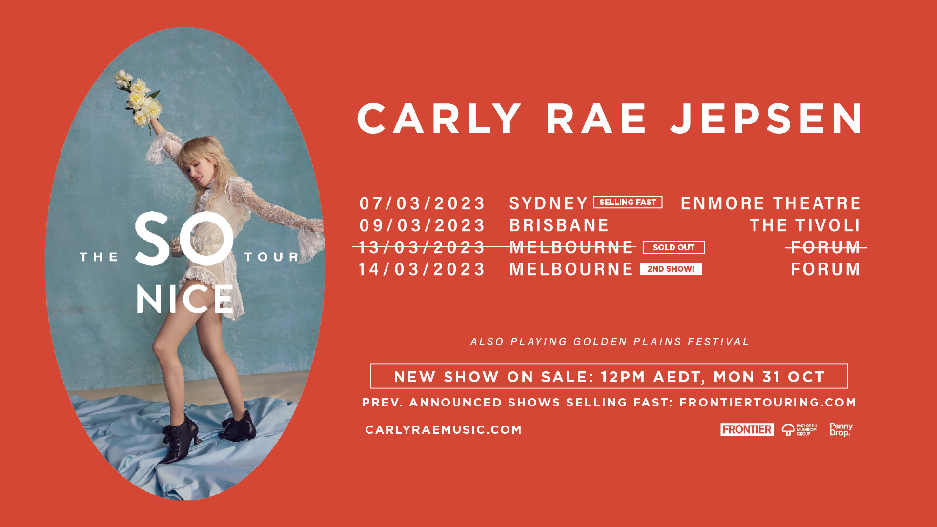 Carly Rae Jepsen adds second Melbourne show