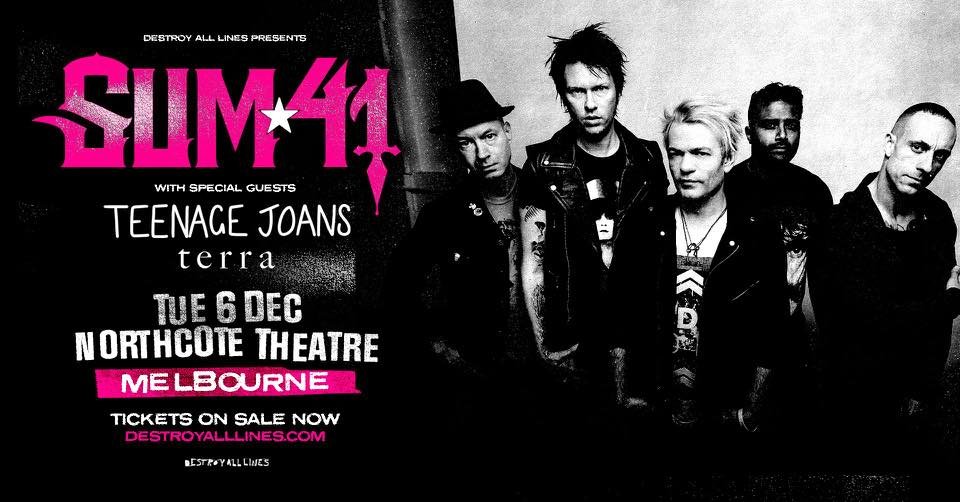 SUM 41 ANNOUNCE INTIMATE MELBOURNE CLUB SHOW