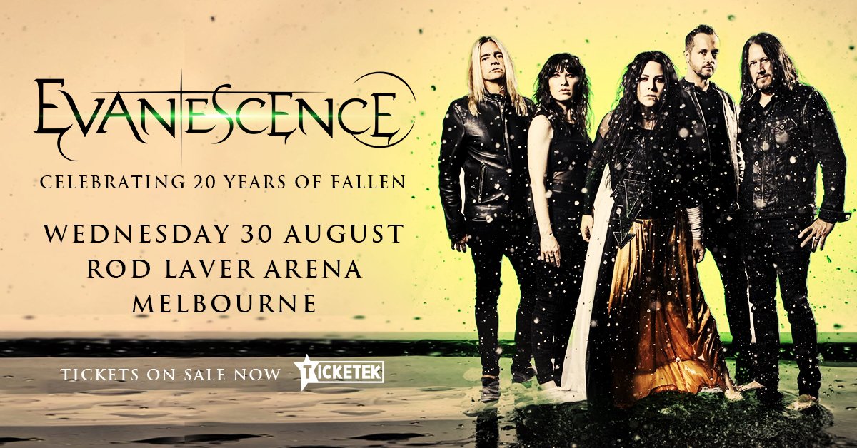 Evanescence Add Special Guests The Beautiful Monument to Australian Tour Starting Next Week!