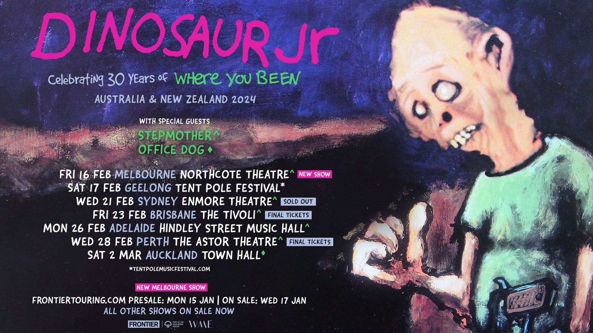 Dinosaur Jr. (US) add headline Melbourne show to Australia & New Zealand Tour - February & March 2024