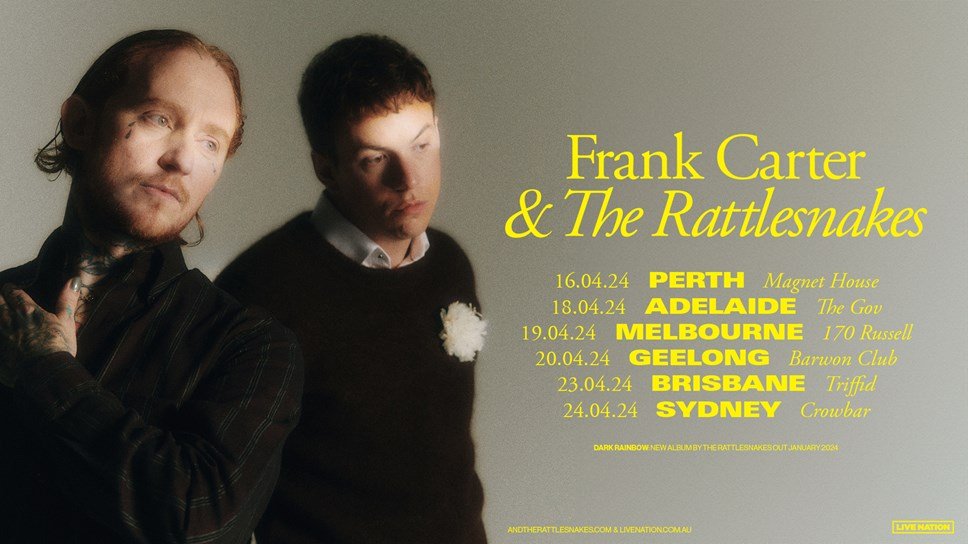 Frank Carter & The Rattlesnakes announce new album Dark Rainbow and 2024 world tour