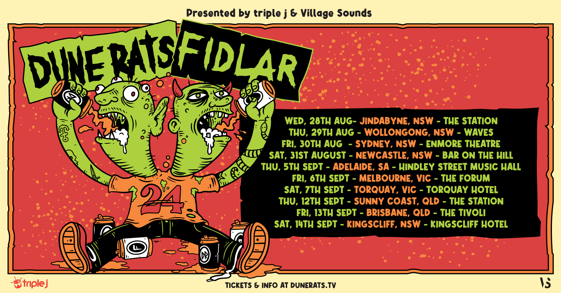 DUNE RATS + FIDLAR AUSTRALIAN TOUR