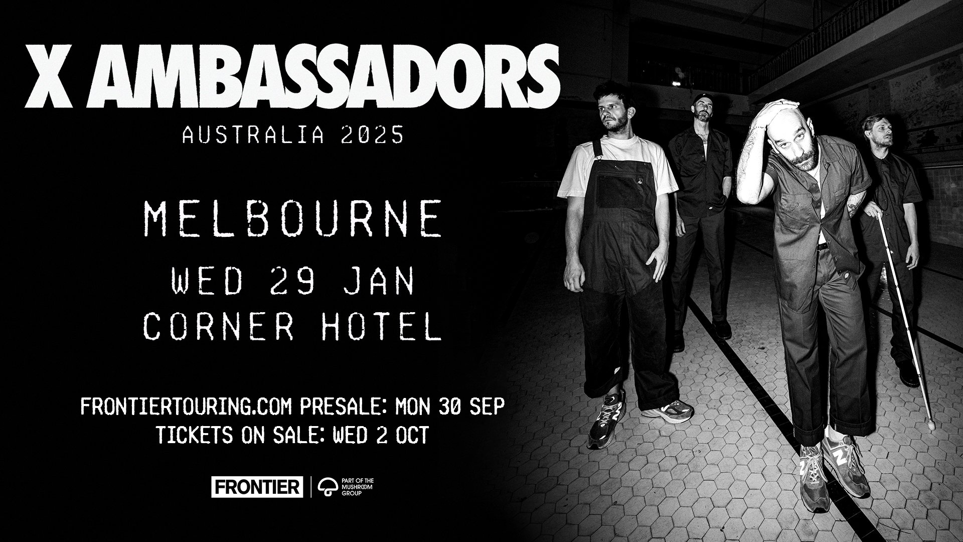X Ambassadors (USA) announce exclusive headline Melbourne show for January 2025