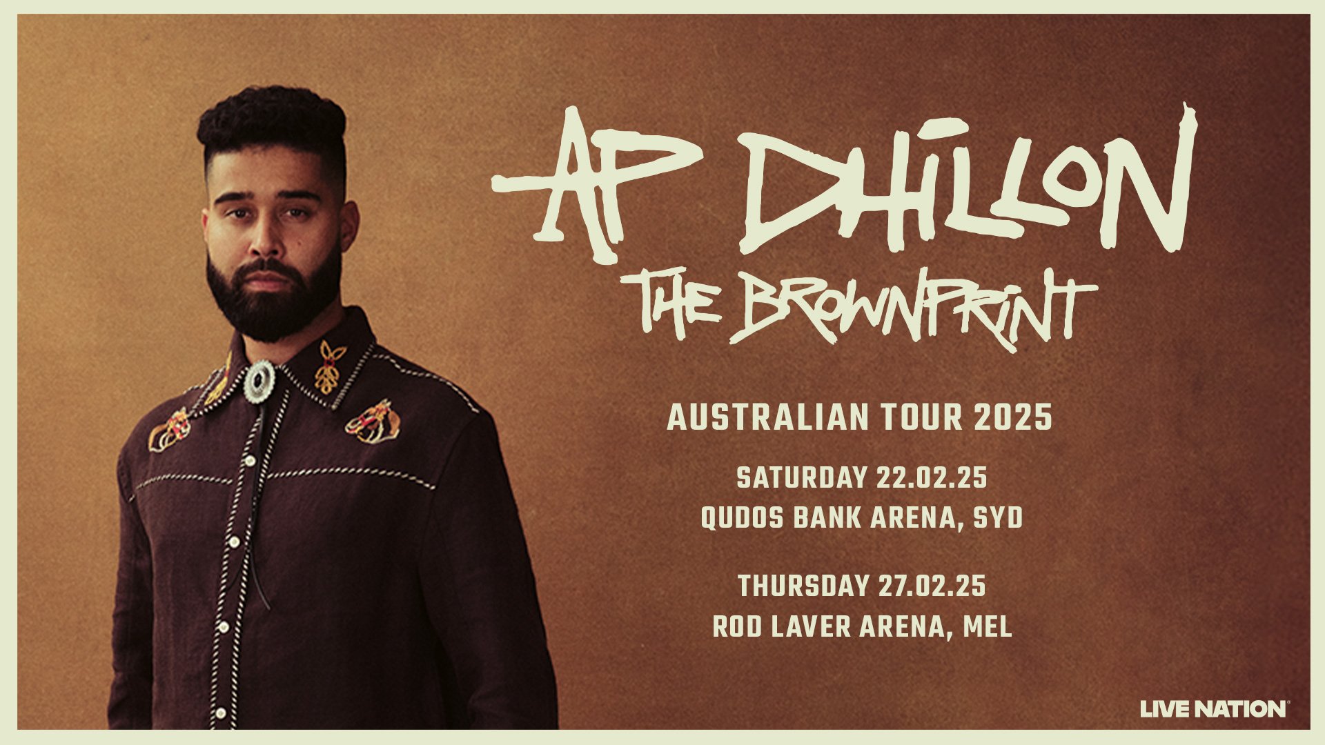 Punjabi music star AP DHILLON announces THE BROWNPRINT Australian tour