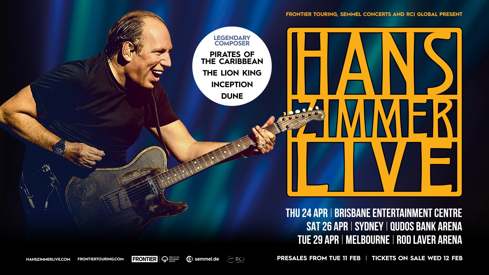 HANS ZIMMER LIVE – AUSTRALIAN TOUR 2025