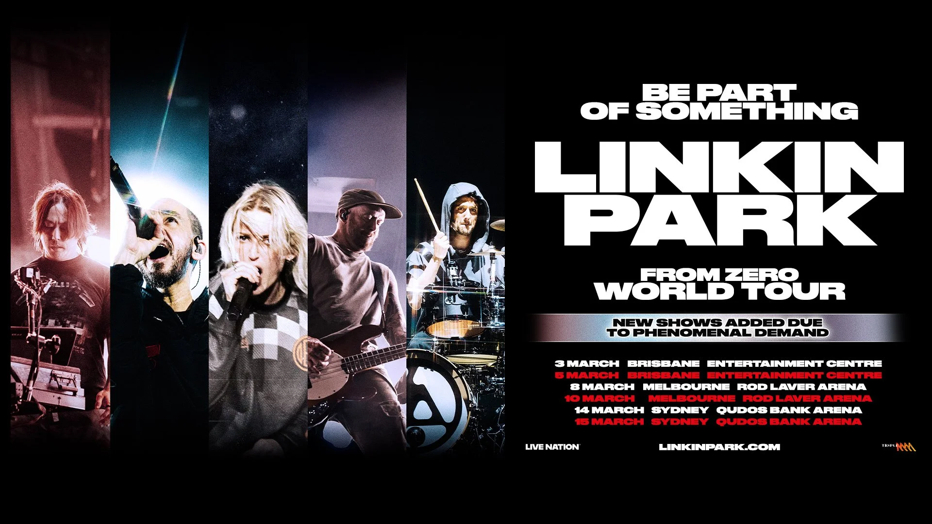 : LINKIN PARK ROAR BACK TO AUSTRALIA ON FROM ZERO WORLD TOUR, MARCH 2026