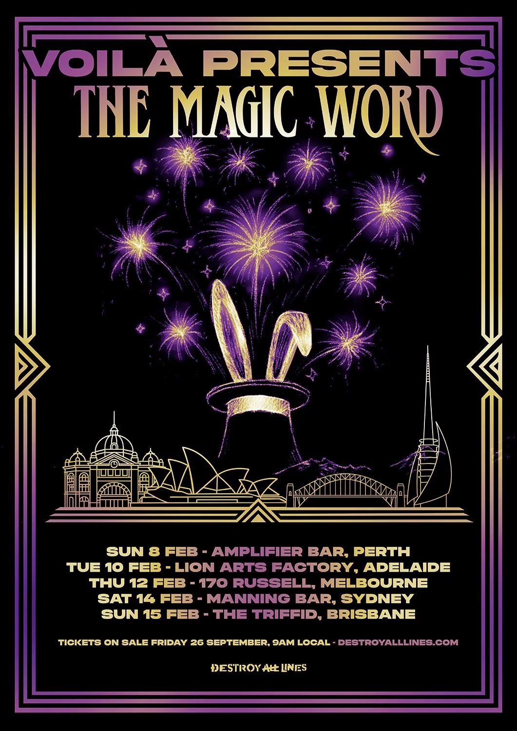 VOILÀ announce debut Australian tour for February 2026