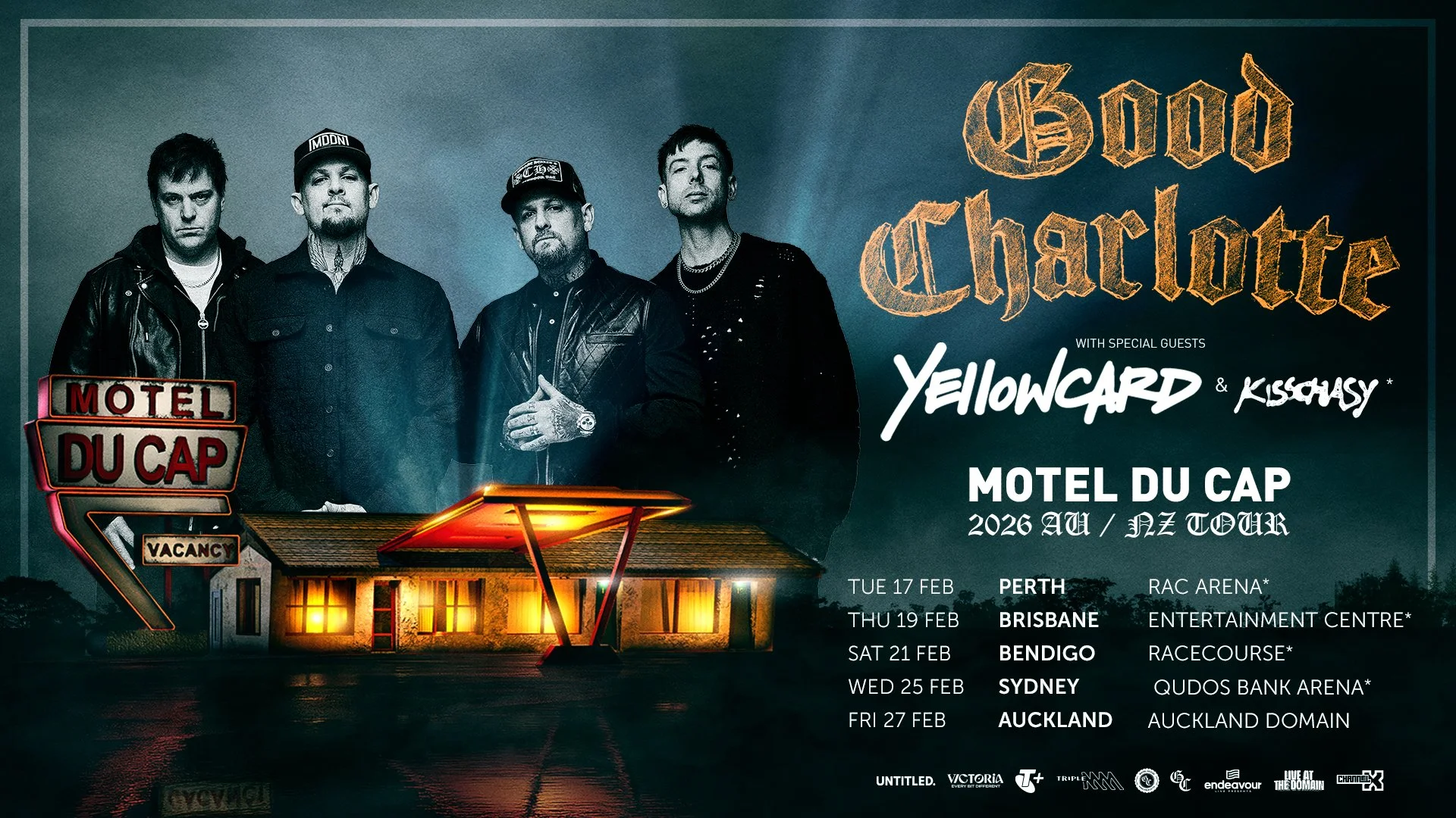 Good Charlotte Return to Ignite Australia with the Motel Du Cap World Tour with Yellowcard &amp; Kisschasy