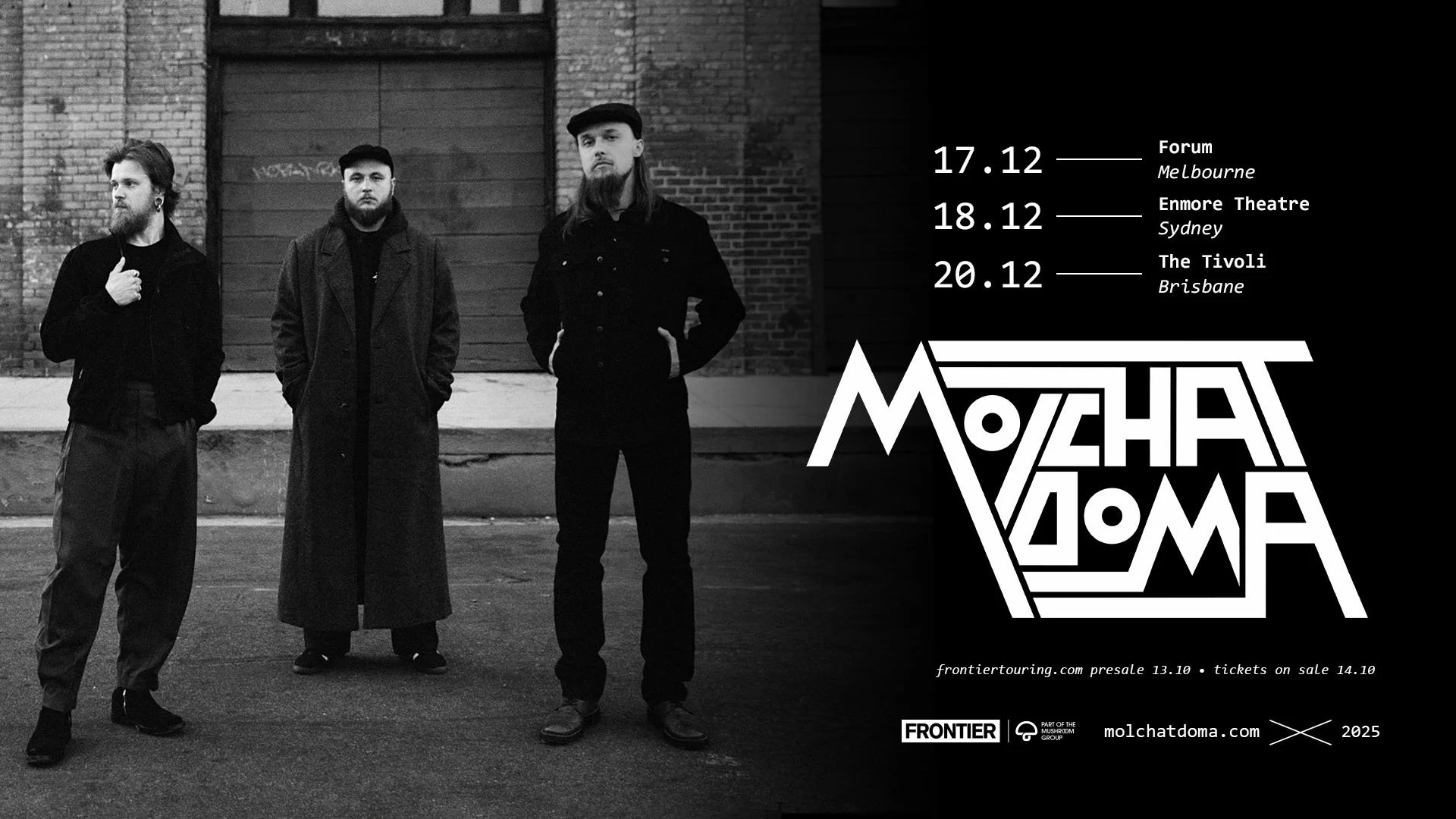 MOLCHAT DOMA announce East Coast Australian Tour for December