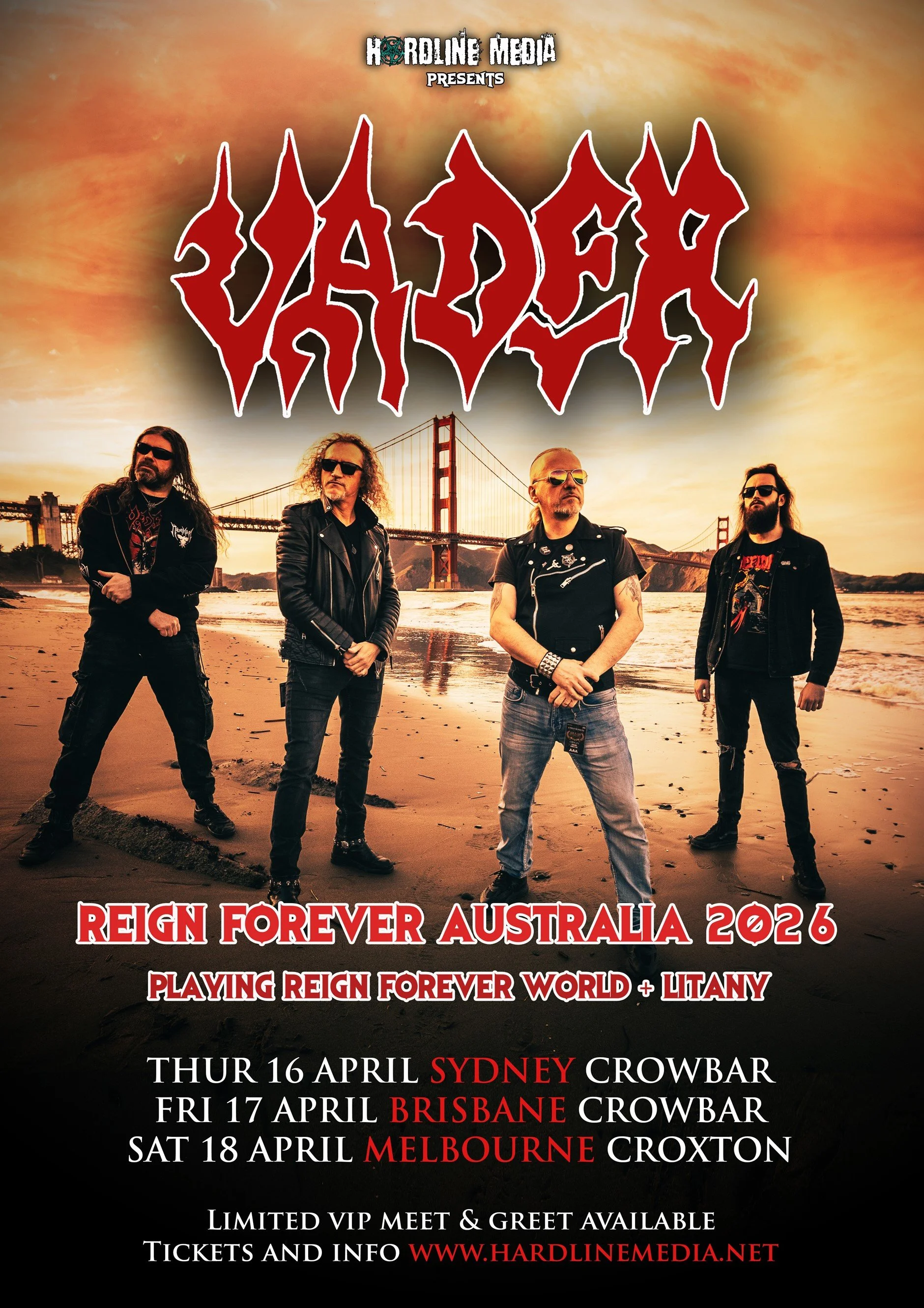 VADER Announce REIGN FOREVER April 2026 Australian Tour