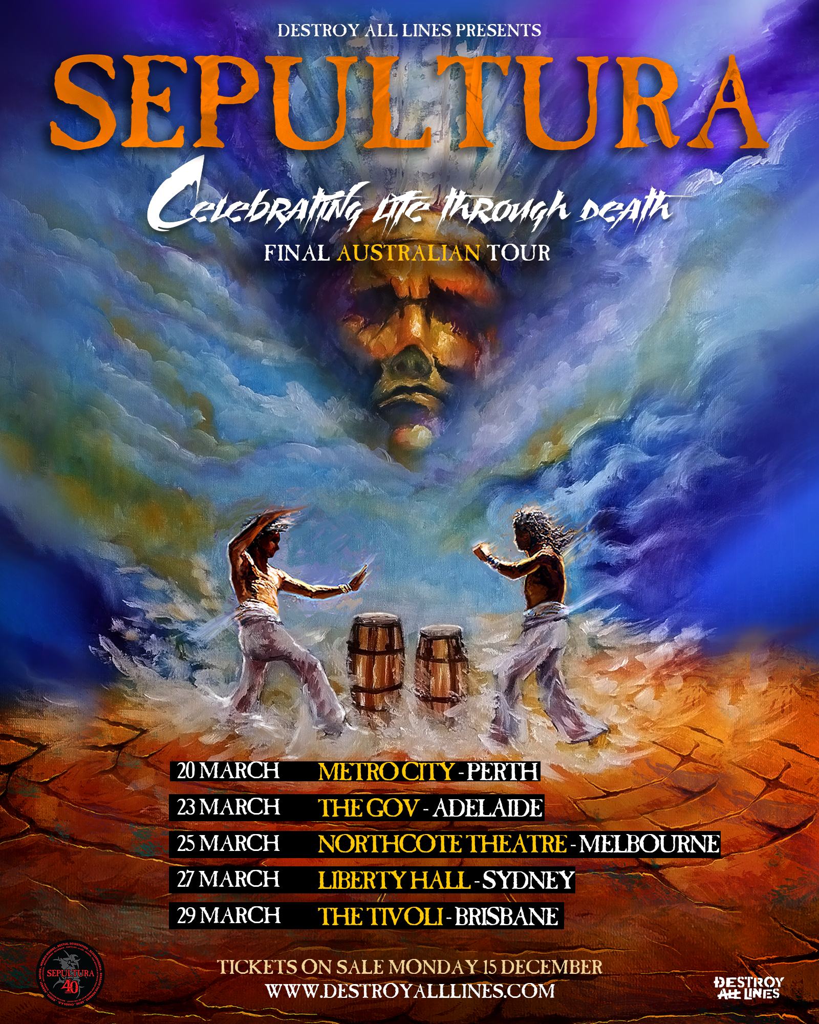 Sepultura Announce Australia Dates for Global Farewell Tour