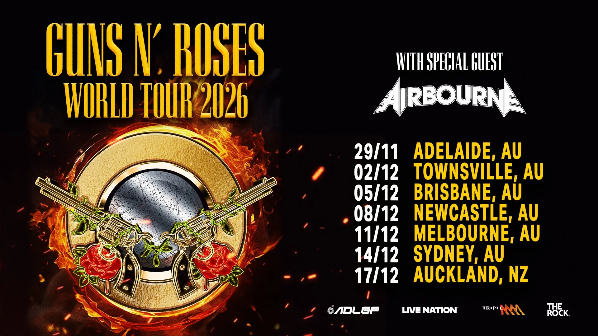 POWERHOUSE ROCK ICONS GUNS N’ ROSES ANNOUNCE AUSTRALIA AND NEW ZEALAND LEG OF WORLD TOUR 2026