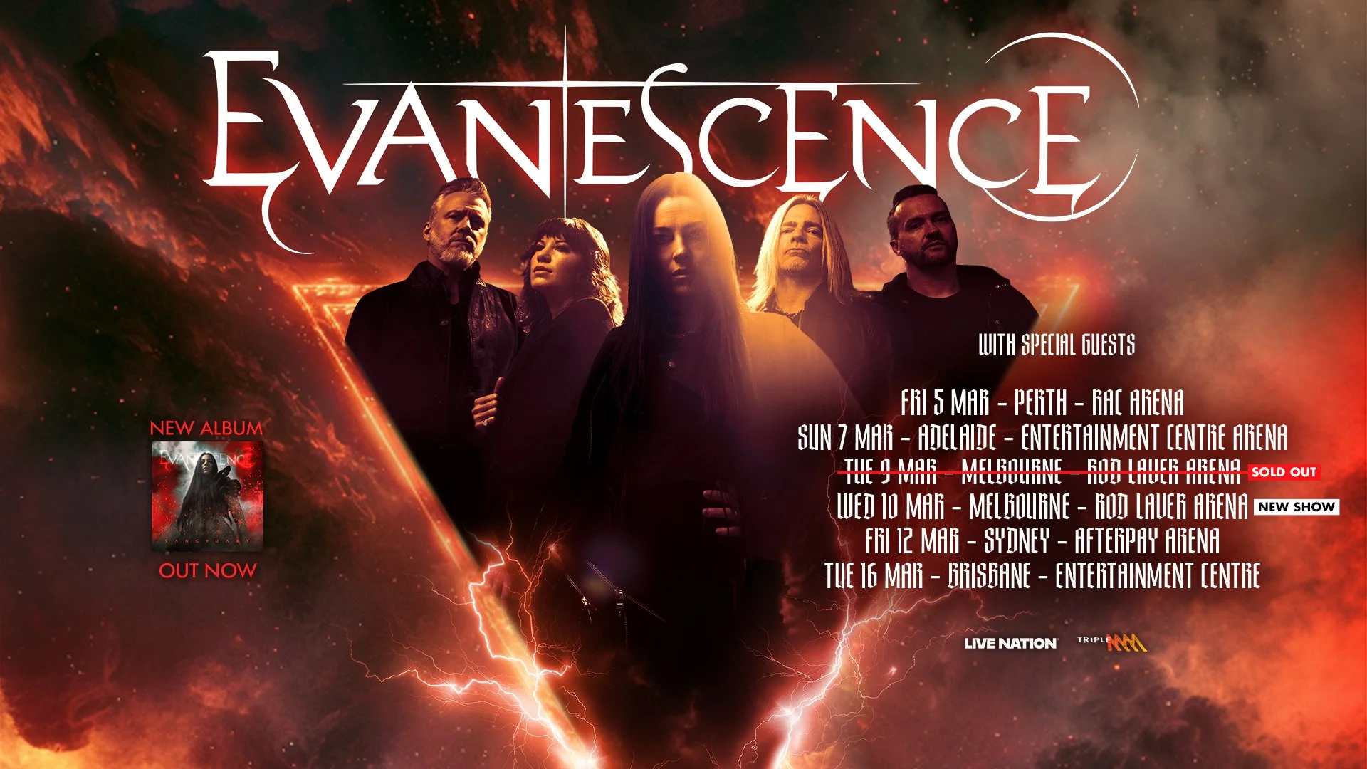 EVANESCENCE 2027 AUSTRALIA &amp; NEW ZEALAND ARENA TOUR: SECOND SHOW ADDED FOR MELBOURNE, FIRST DATE SOLD OUT