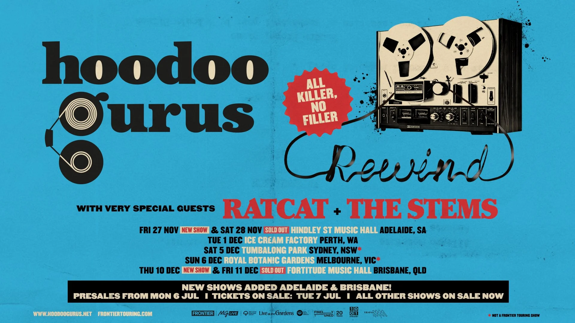 HOODOO GURUS: second Adelaide &amp; Brisbane shows added to Rewind Tour – All Killers, No Filler for November &amp; December 2026