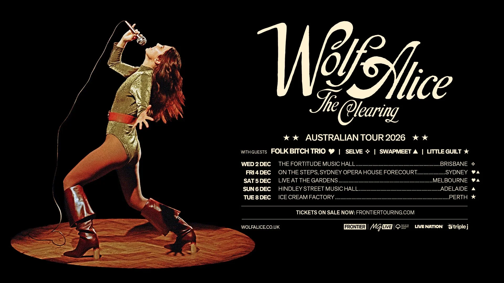 WOLF ALICE (UK) – announce special guests for THE CLEARING Tour – DECEMBER 2026