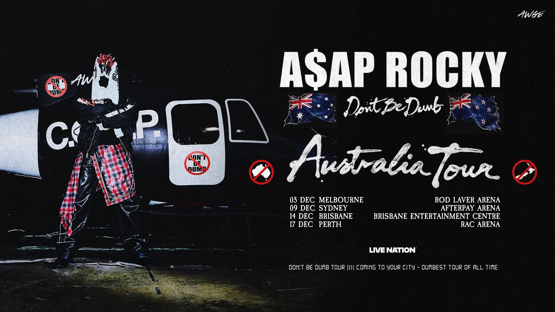 A$AP ROCKY ANNOUNCES AUSTRALIAN LEG OF 2026 DON’T BE DUMB WORLD TOUR