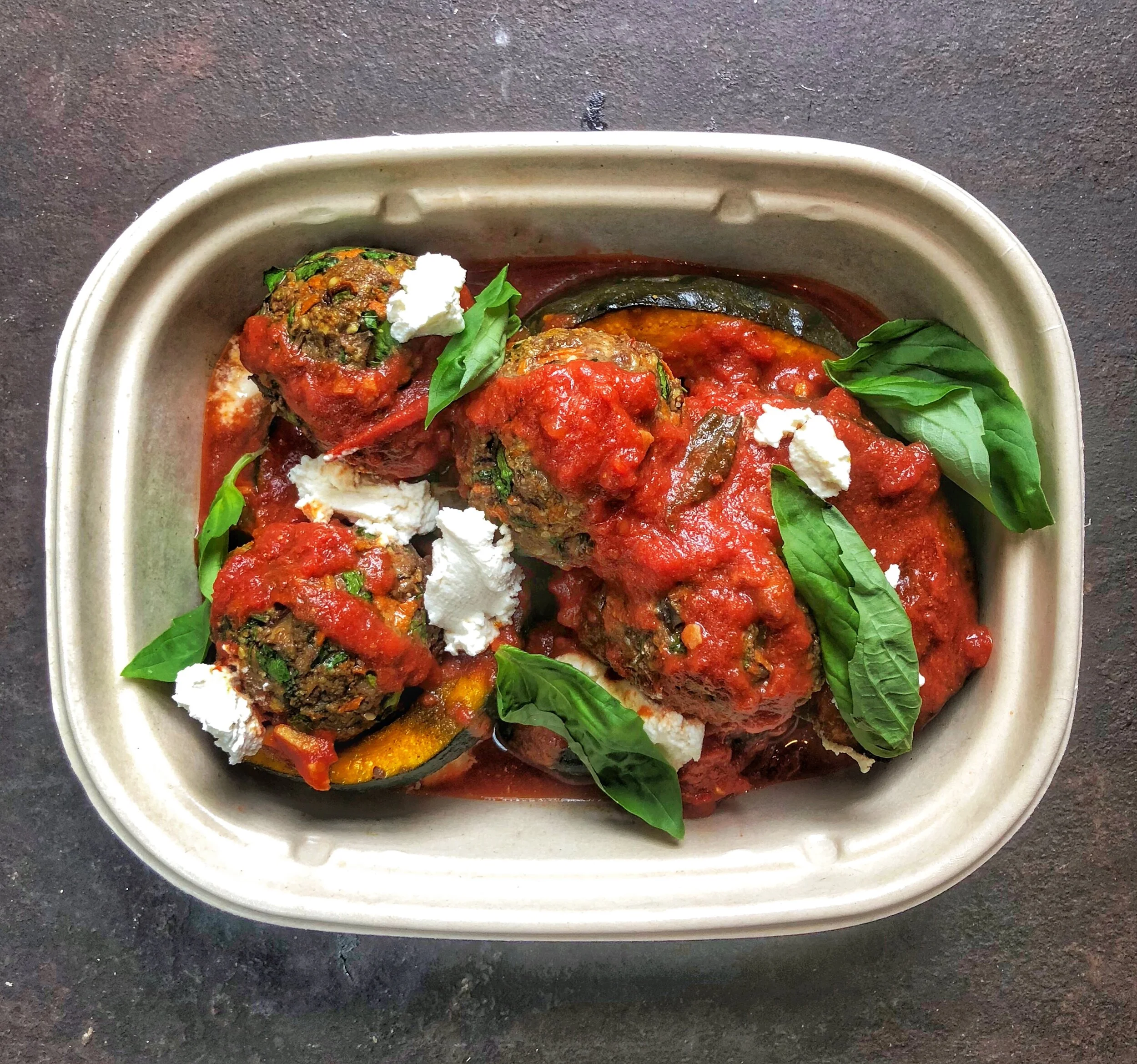 Bison Meatballs & Kabocha Squash