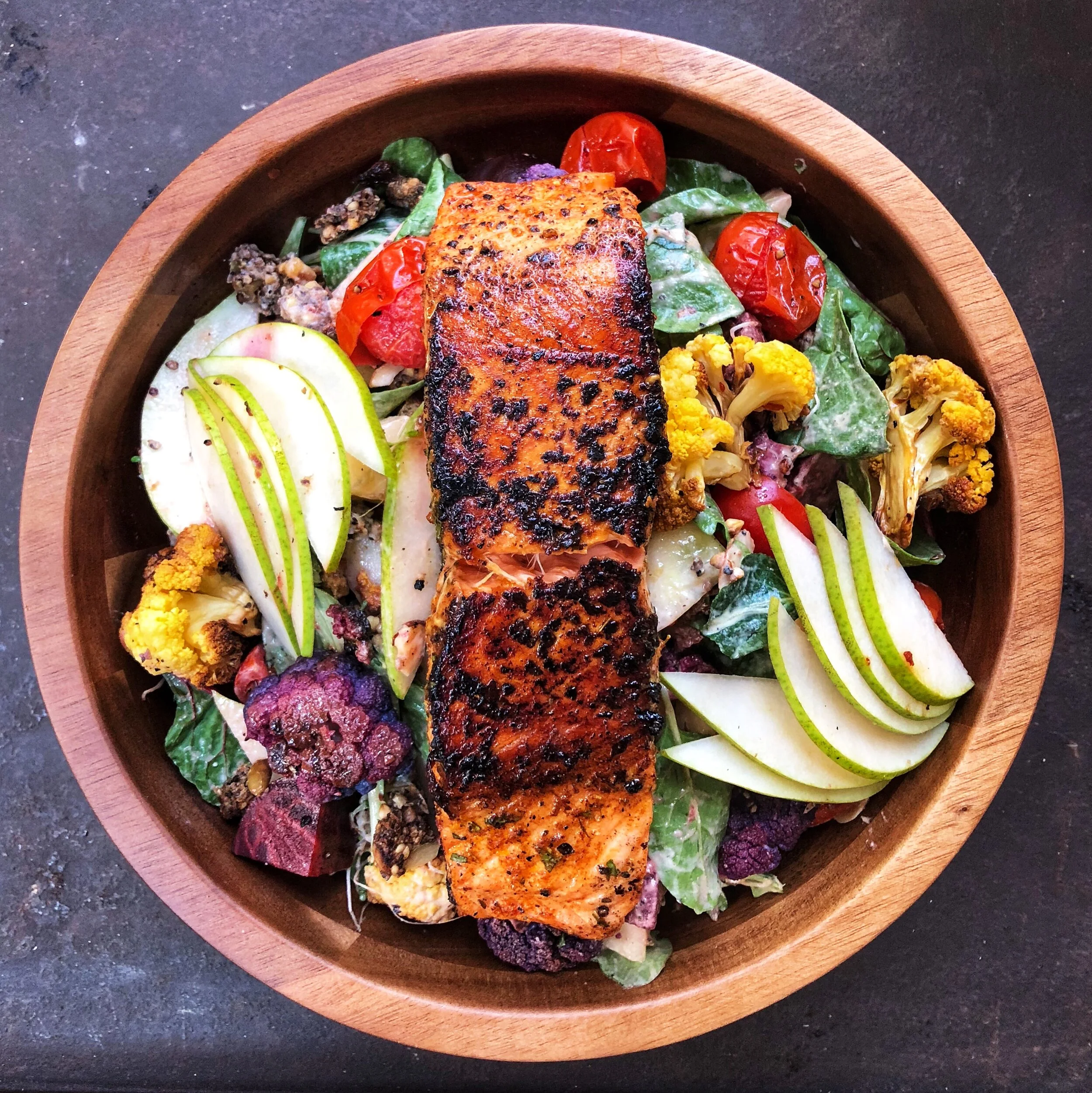 Blackened Salmon Rainbow Bowl