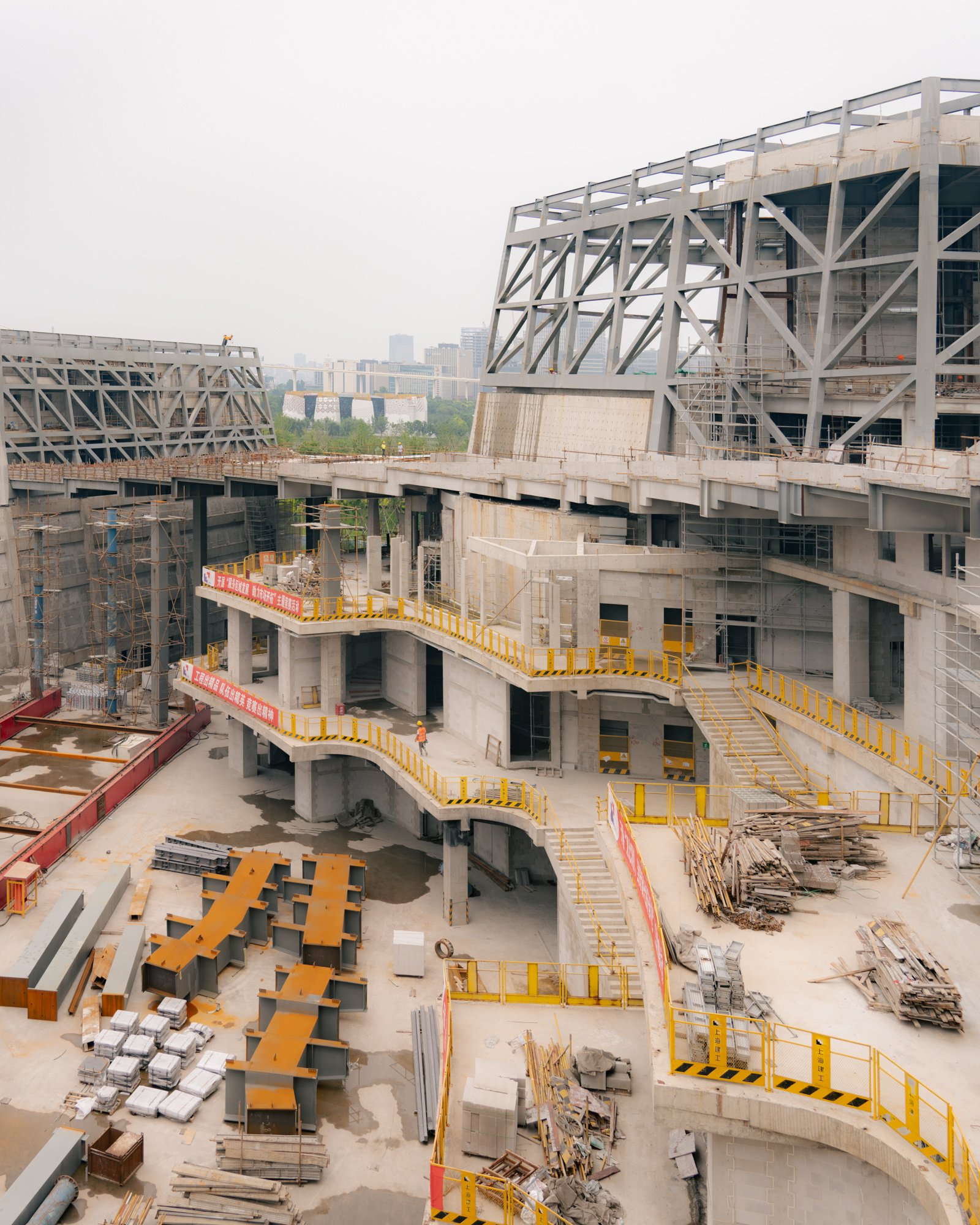  Shanghai Grand Opera House Under Construction  Architectural Design by Snohetta  Structural Design by sbp schlaich bergermann partner  Shanghai, China 