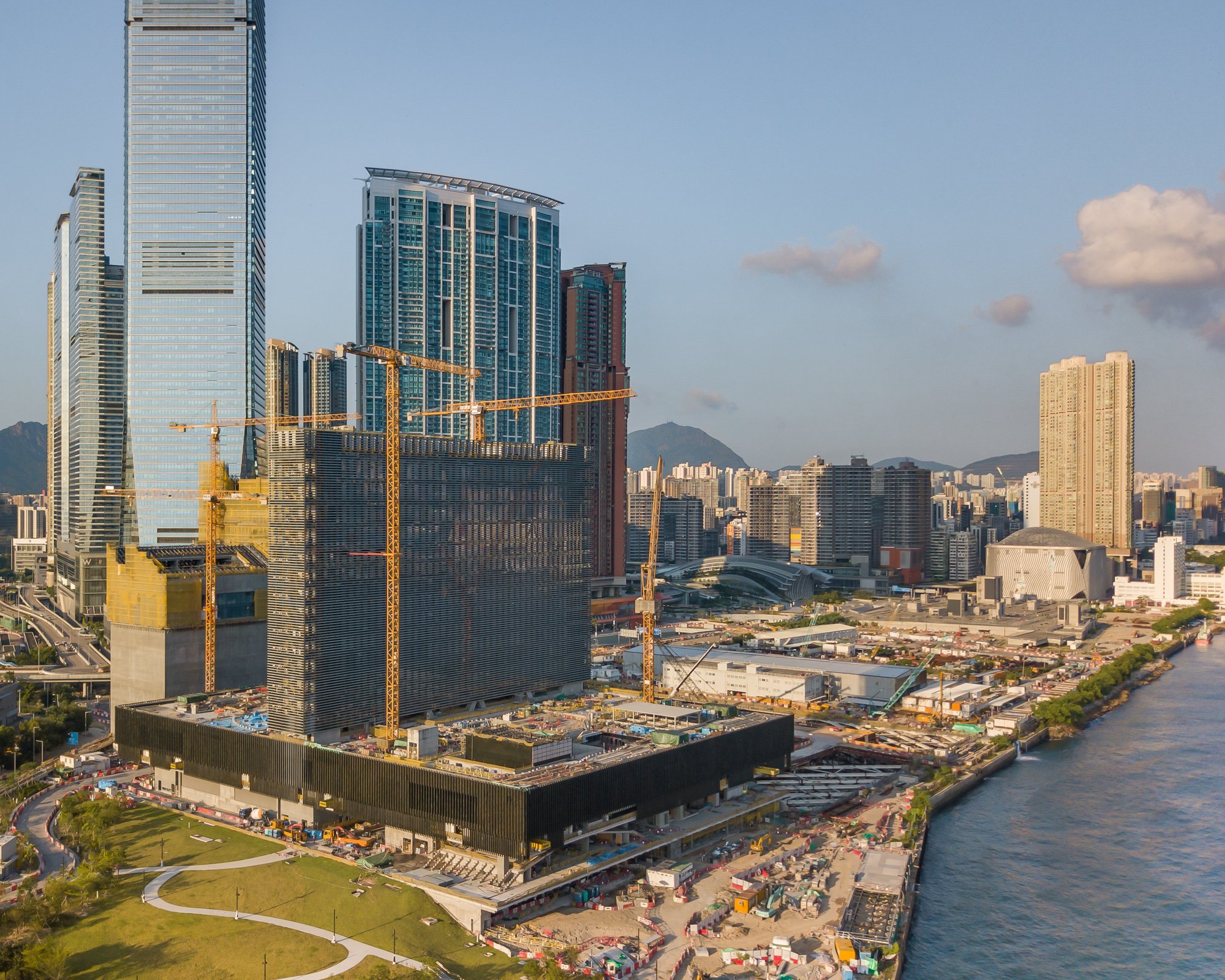  M+, West Kowloon Cultural District Under Construction Design by Herzog &amp; de Meuron, Farrells  Hong Kong 