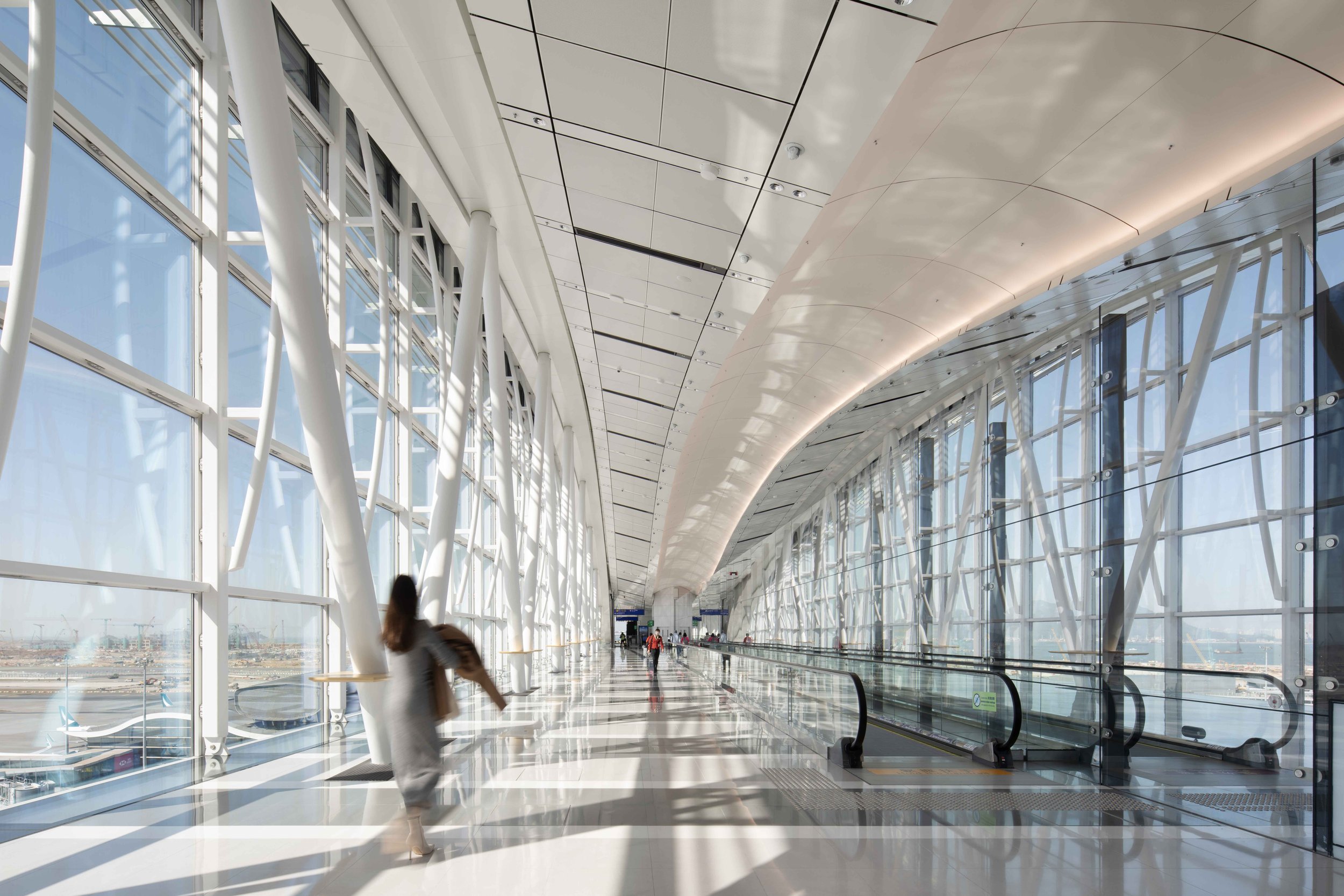  Skybridge  Hong Kong International Airport HKIA  Design by / Photographed for Wilkinson Eyre  Hong Kong 