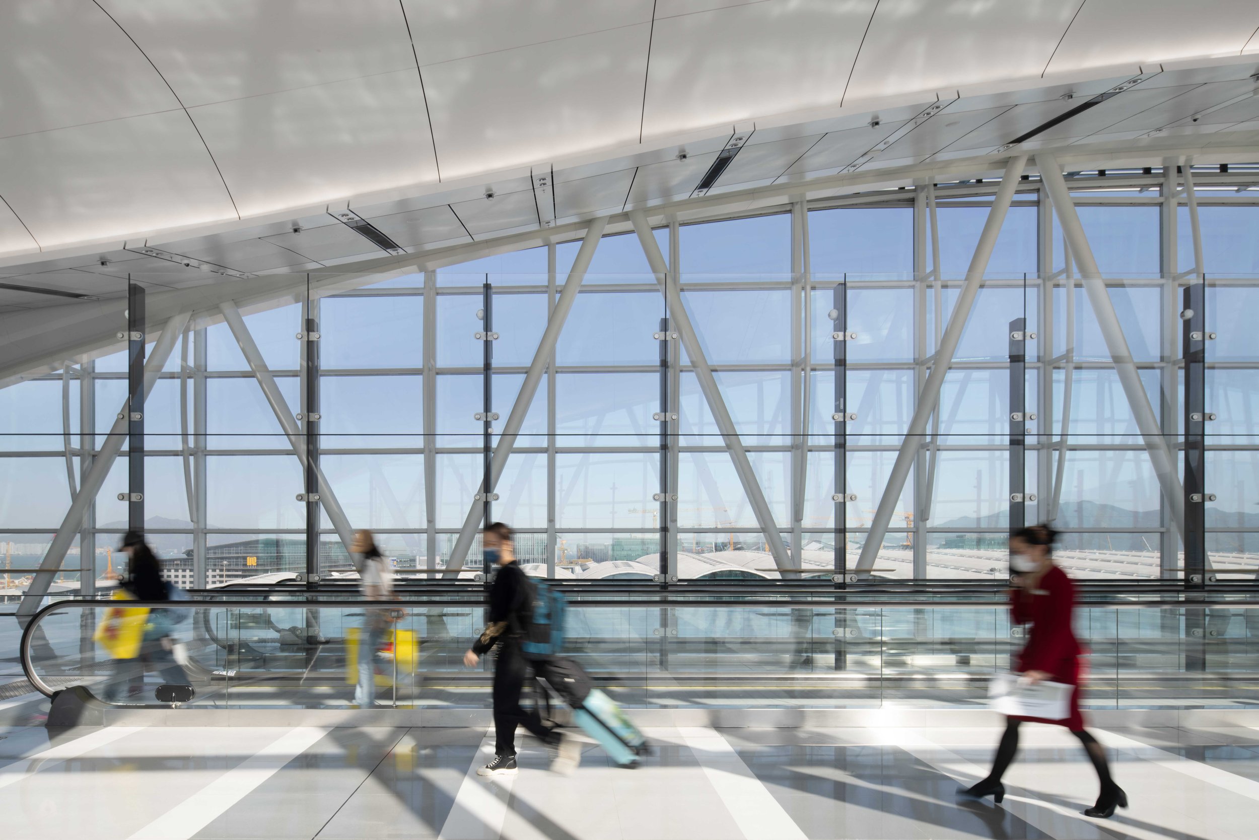  Skybridge  Hong Kong International Airport HKIA  Design by / Photographed for Wilkinson Eyre  Hong Kong 