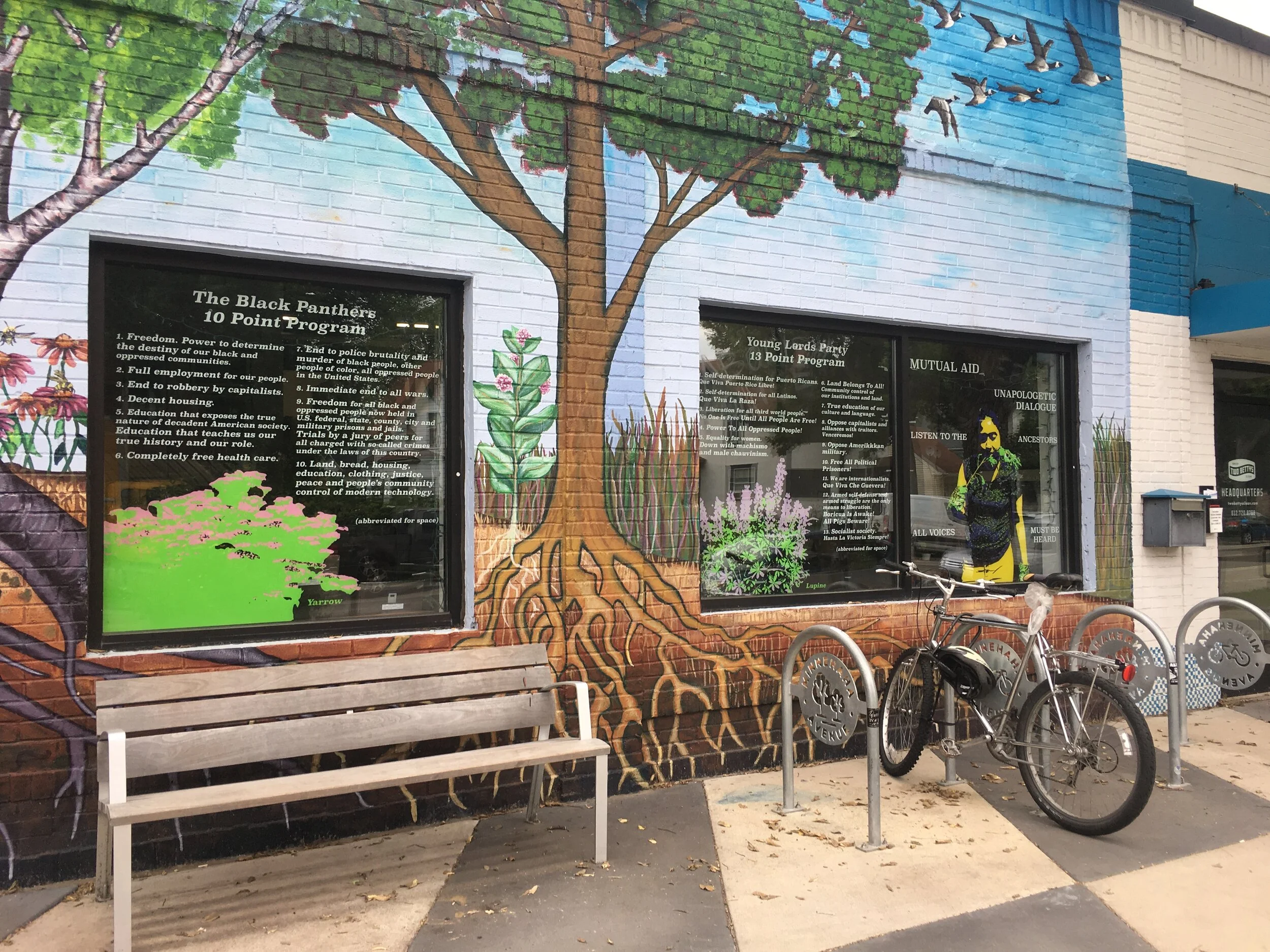  Window display at Ricardo Levins Morales Art Studio, Minneapolis 