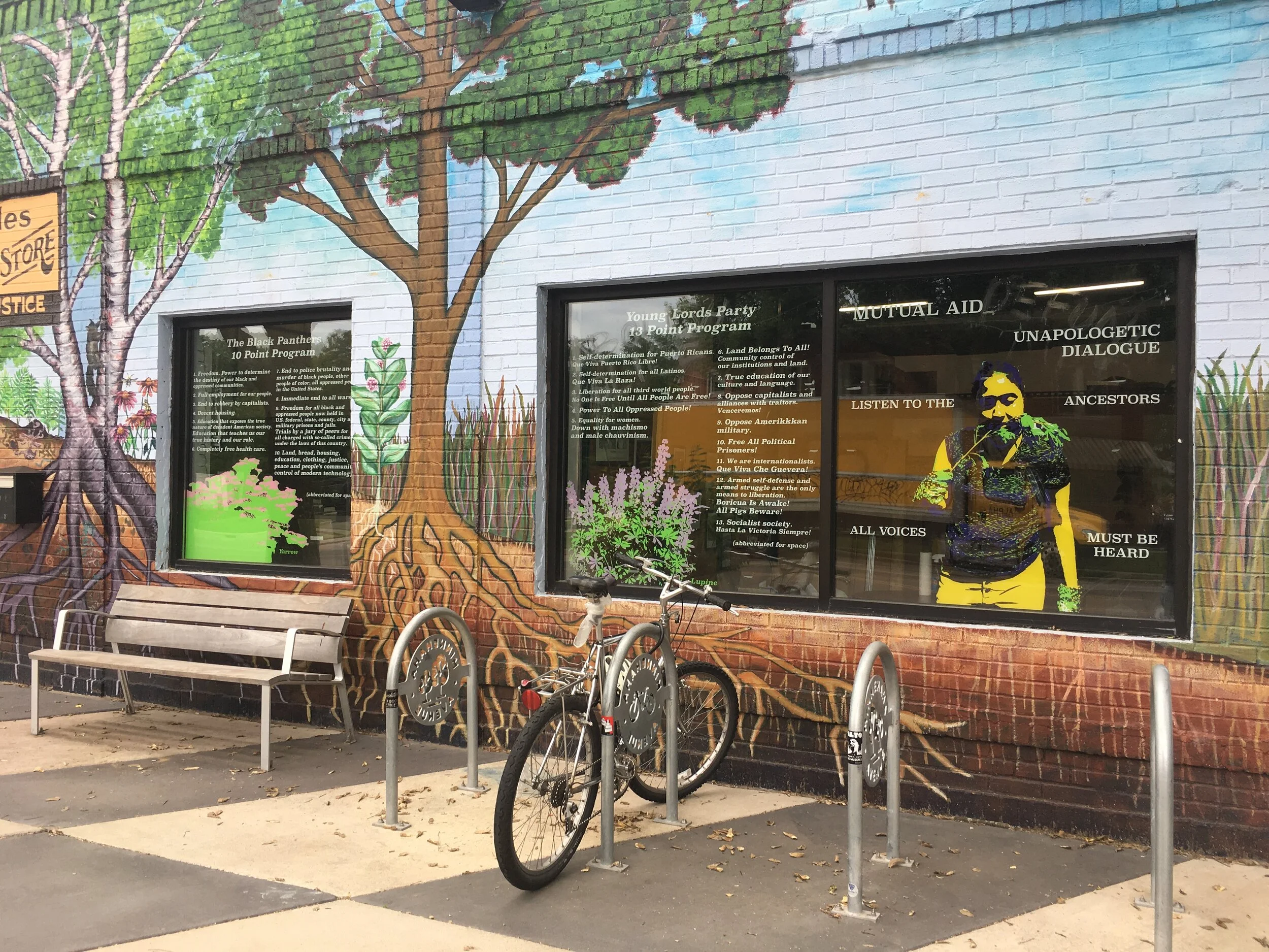  Window display at Ricardo Levins Morales Art Studio, Minneapolis 