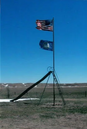 Flagpole at Taylor Lake school