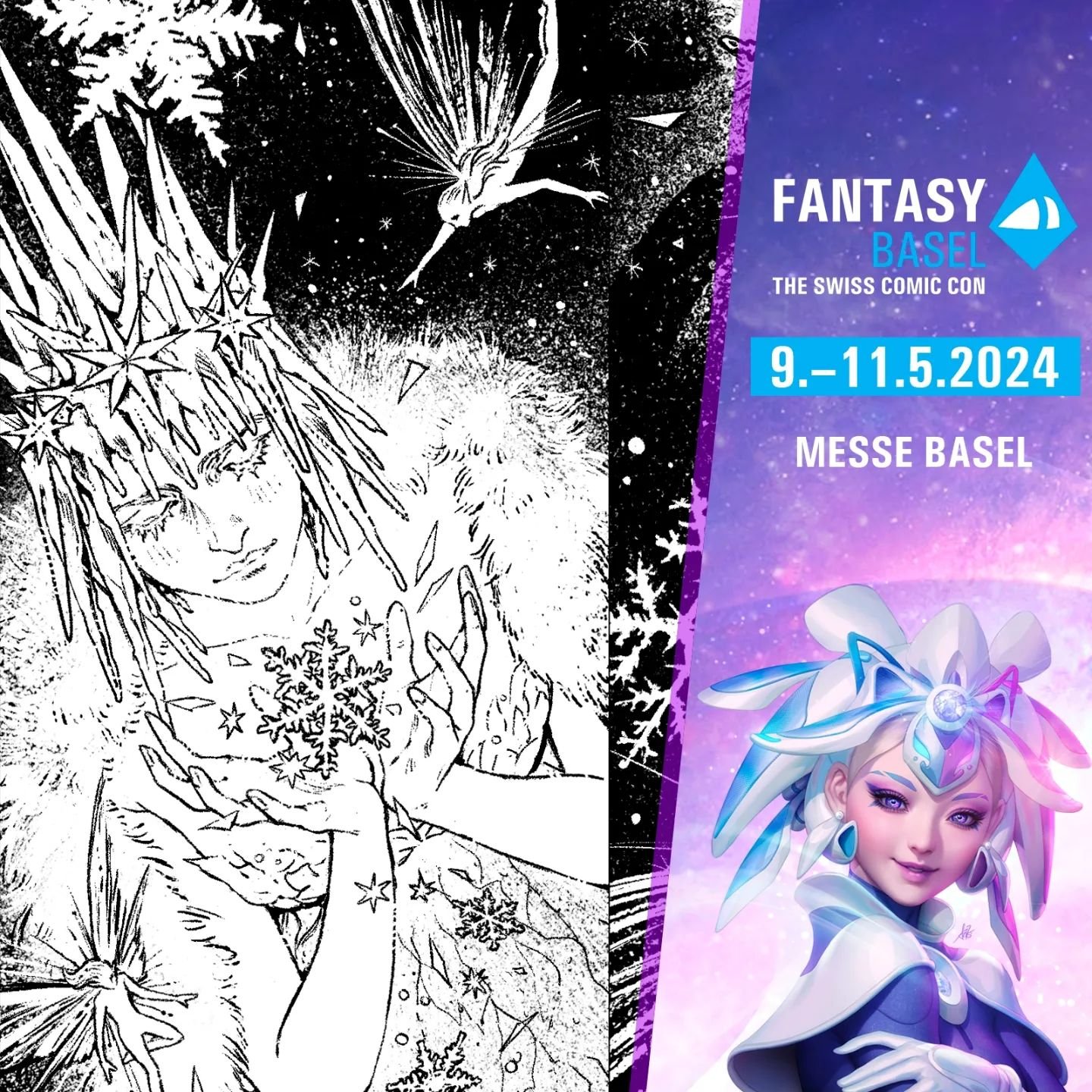 I'm happy to announce that I'll be at @fantasybasel !! 😊 You'll find me at booth n&deg;478 ! ✨️

Btw this is a visual for a bookmark that I'll be selling there.

#fantasybasel #fantasybasel2024 #booth #artistalley #icequeen #bookmark