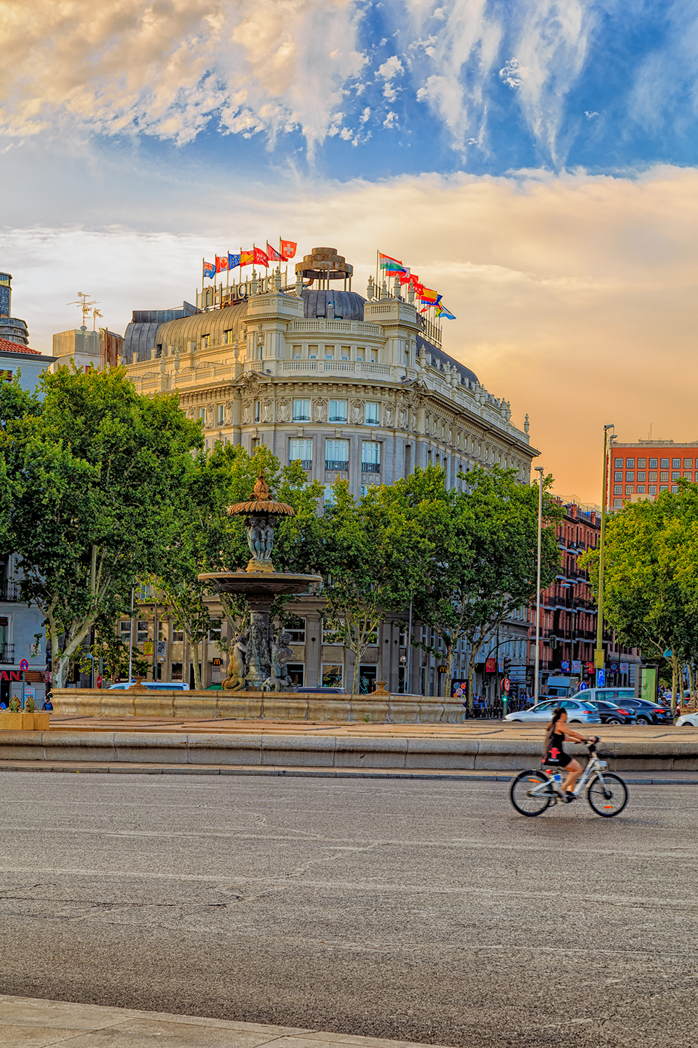 Paseo del Prado in Madrid, Spain