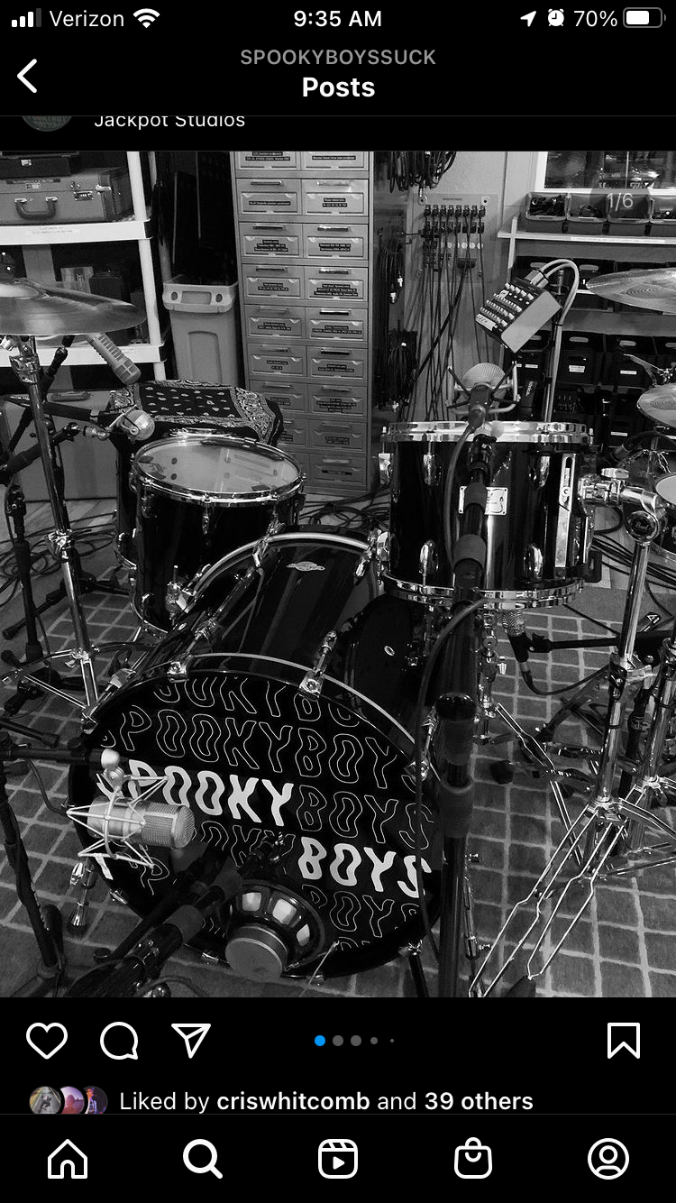 Spooky Boys Drum Setup