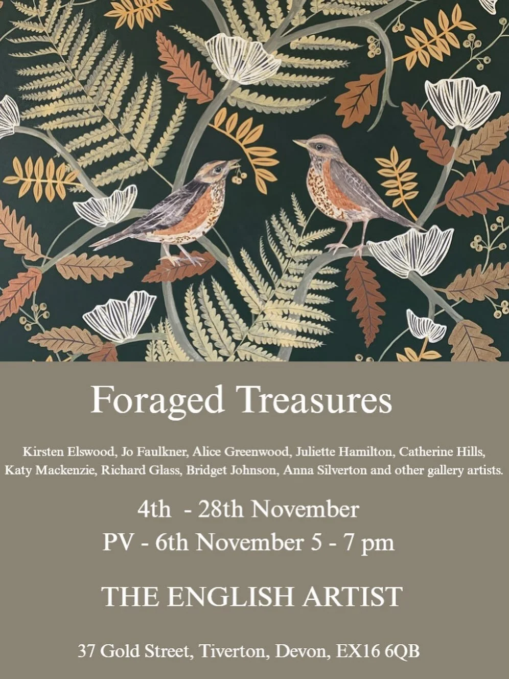 So thrilled to be part of this Autumnal exhibition @the_englishartist and if you make it to the private viewing there will be a cheeky glass of Prosecco too! What&rsquo;s not to like! As always, Sarah has brought together some beautiful artwork, cera