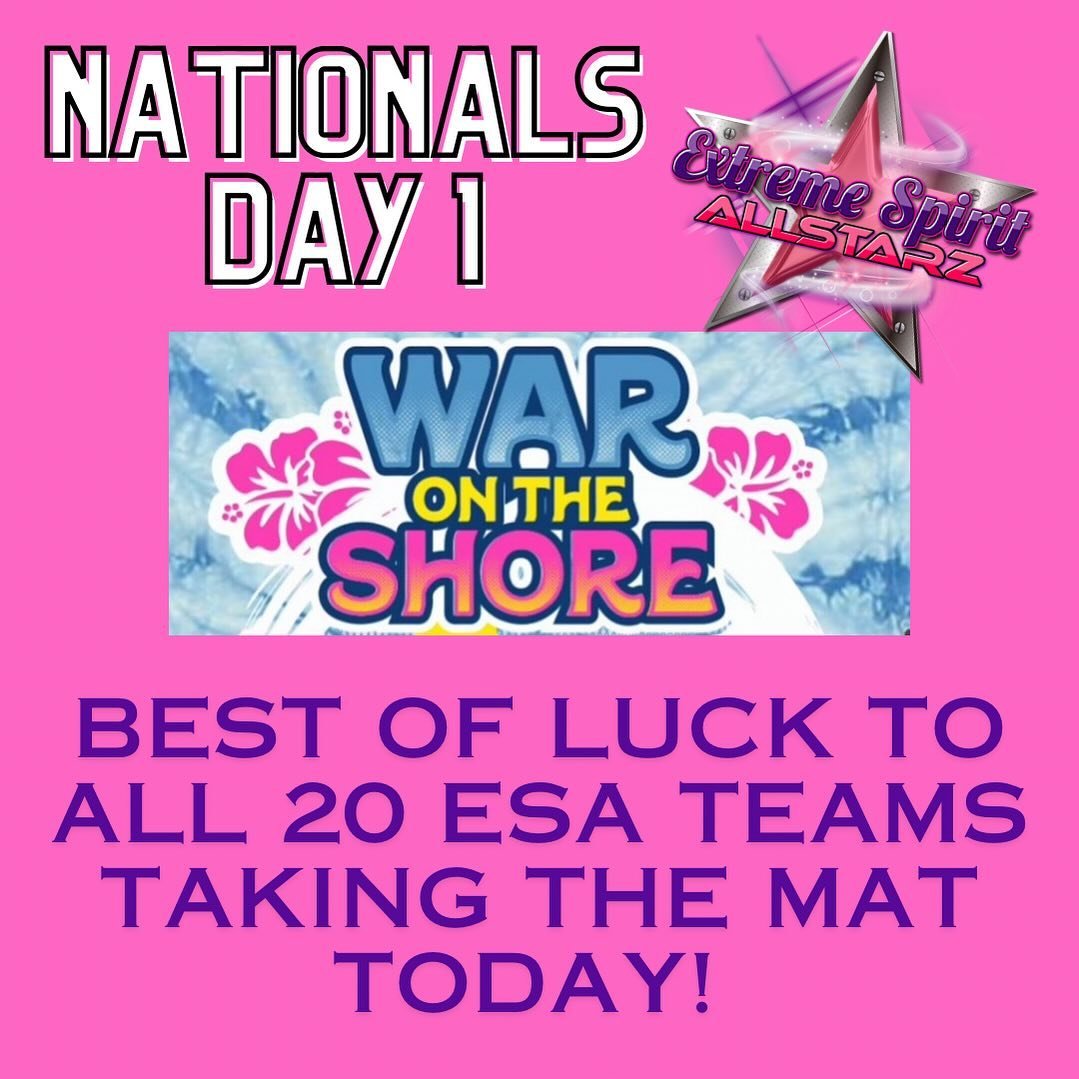 Happy Day 1 of War On Shore! We are so excited to compete with @9panelcheer this weekend at Nationals! 📣⭐️💗🥰 

Sending our athletes &amp; coaches the best of luck today in Savannah, GA!