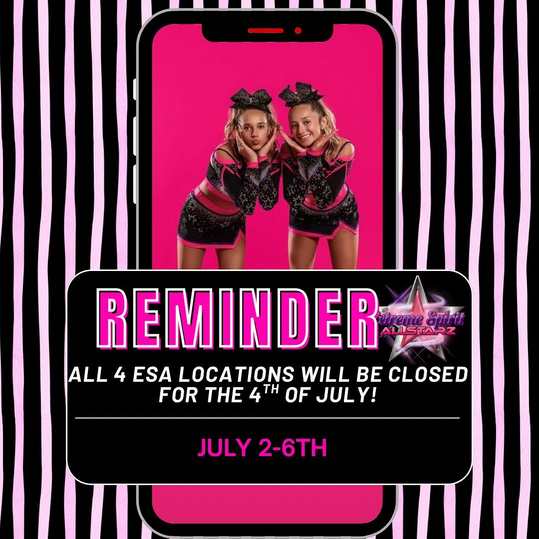 Friendly reminder that all 4 of our locations will be closed Tuesday, July 2nd &mdash;&gt; Sunday, July 6th for the 4th of July!
❤️💙🤍