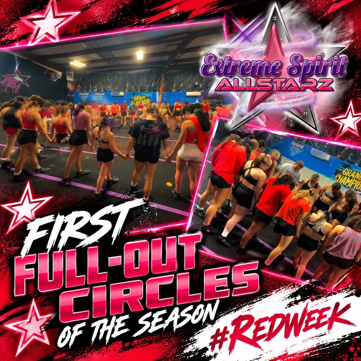 ⭐️First full-out circles of the season! ⭐️

Putting in the work, bringing the energy, and getting stronger together! So excited to see what this season has in store for all of our teams!! 💪🔥

Shoutout to our first full-out teams👇
⚡️Sassy Cats 
⚡️S