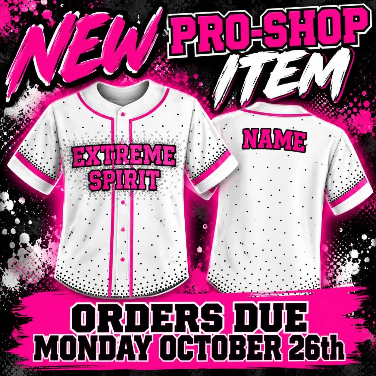 💖✨ NEW SPIRIT JERSEYS ARE HERE! ✨💖

BRING ON ALL THE RHINESTONES! 💎😍

We are OBSESSED with these new Spirit Jerseys, and we know you&rsquo;re going to love them too!! 🩷🖤