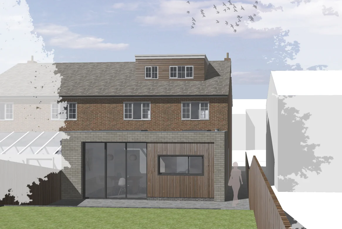  Illustration of rear elevation 