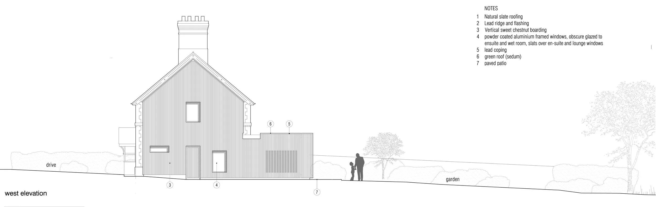  Proposed side elevation 