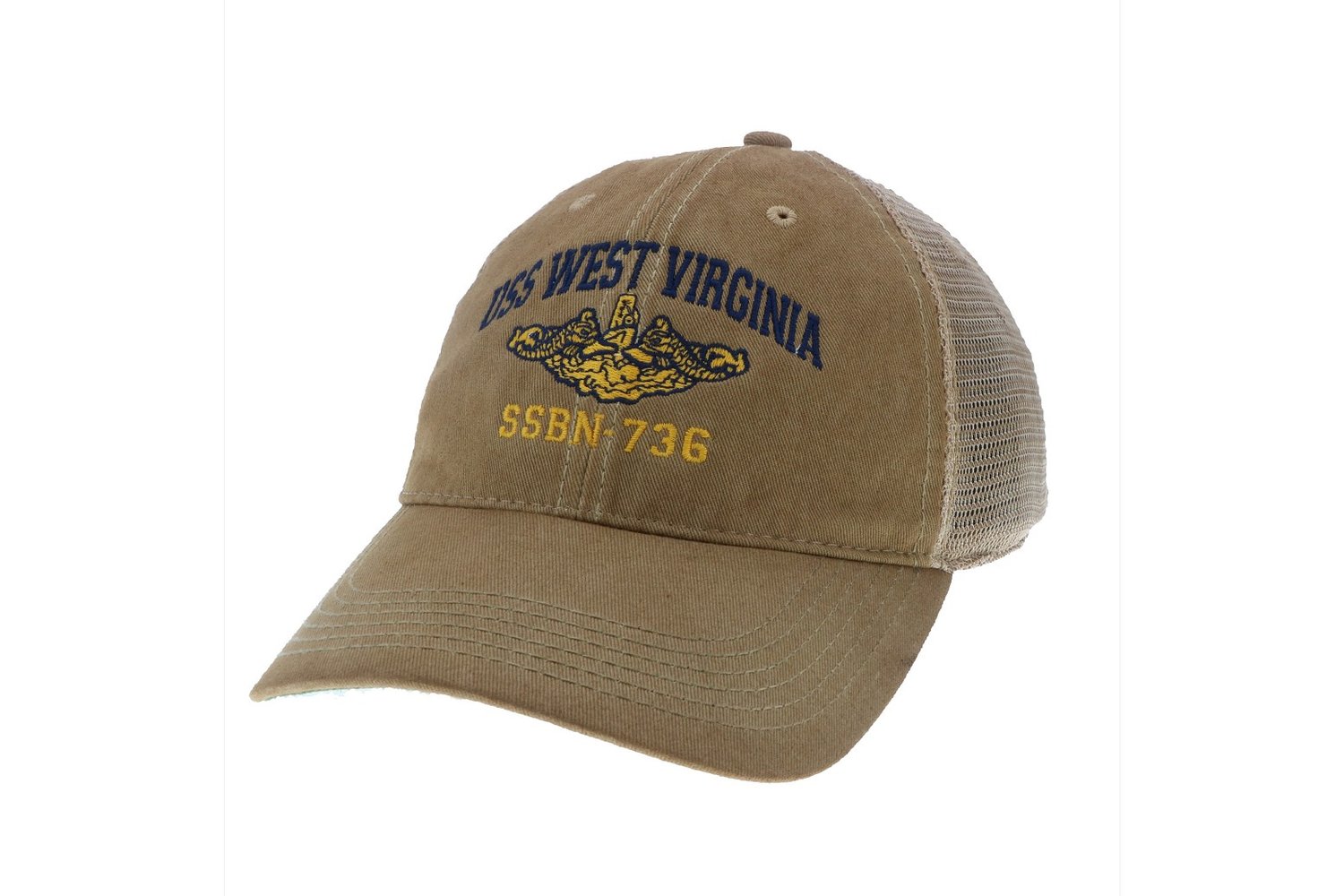 Deluxe “Navy” Coyote Brown Embroidered Ball Cap 