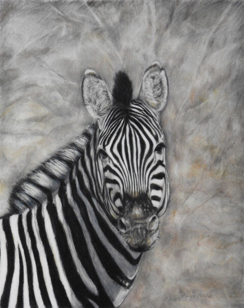 Serene Stripes, Colored Pencil on Drafting Film © 2021 Caryn Coville. All Rights Reserved.